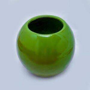 Green Round Ball Fiberglass Pots | Height 50cm