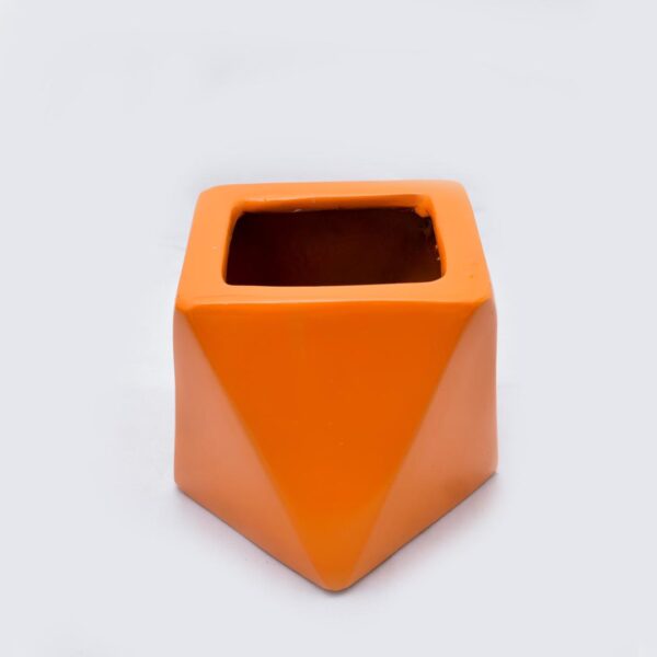Orange Galaxy Fiberglass Pot, 10cm hieght