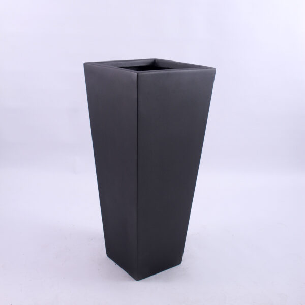 A fiberglass planter featuring a sleek and modern design, enhancing the beauty and durability of your plants in both residential and commercial settings.